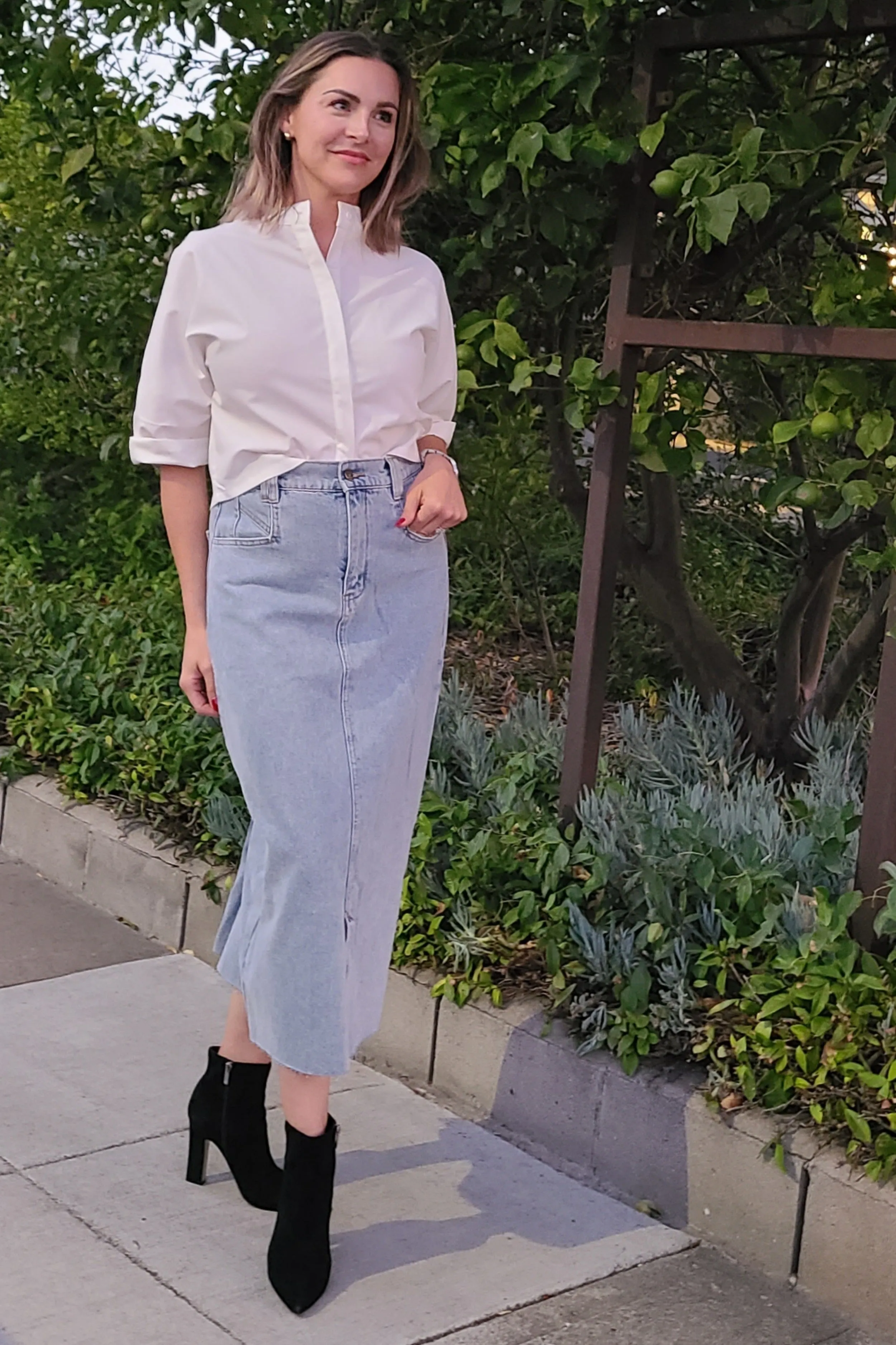 Denim Maxi Skirt