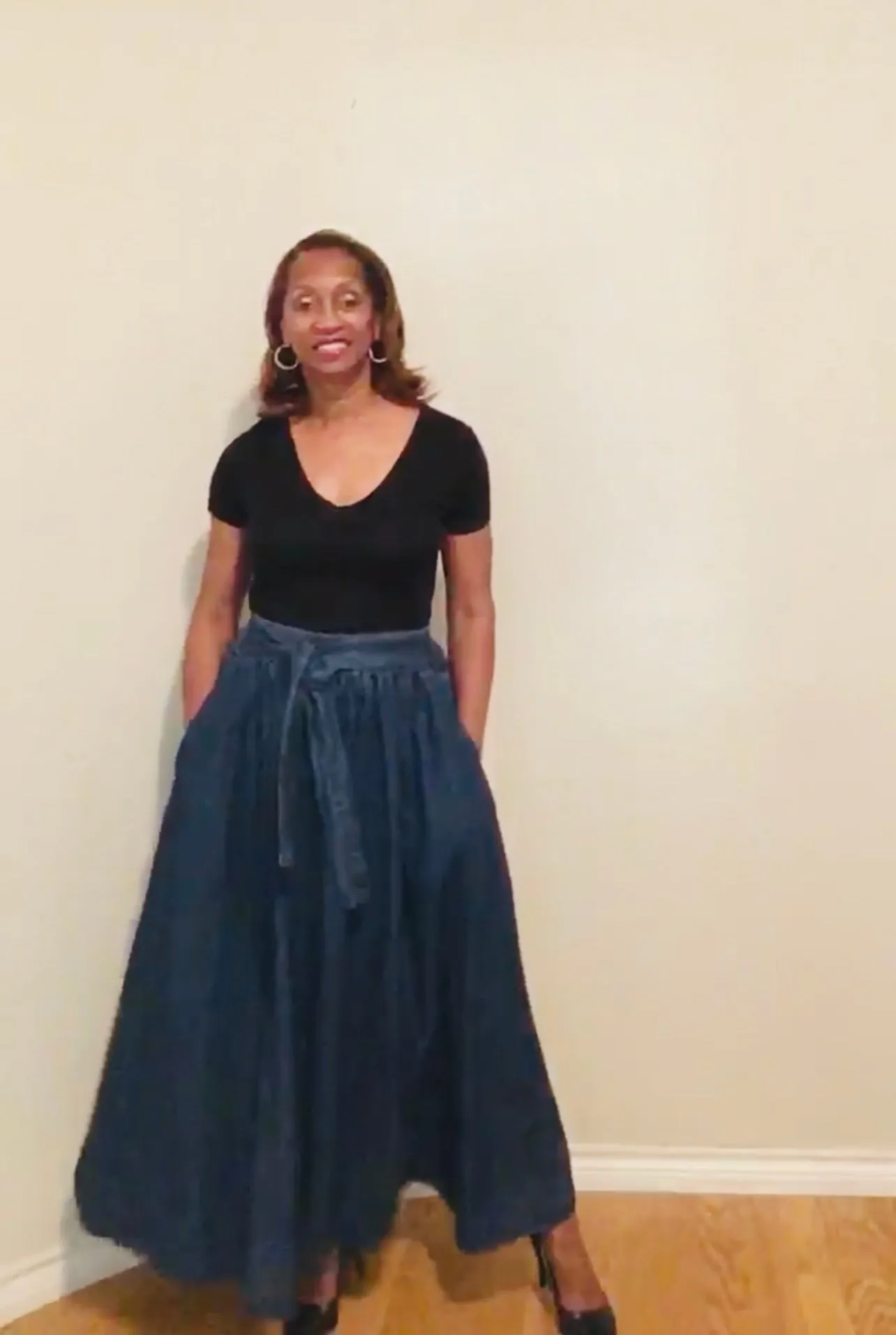 Denim Maxi Skirt