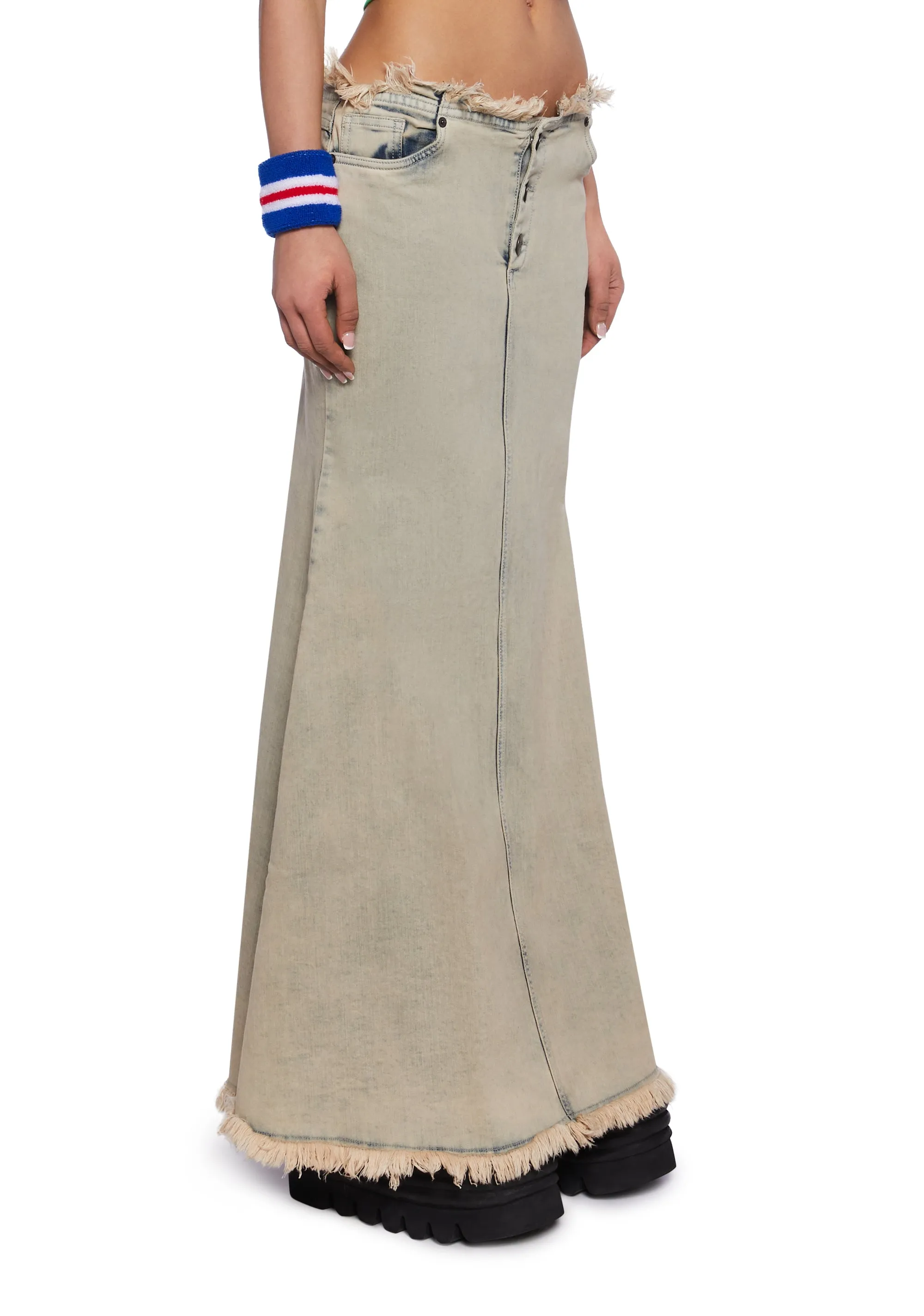 Dolly Denim Maxi Skirt
