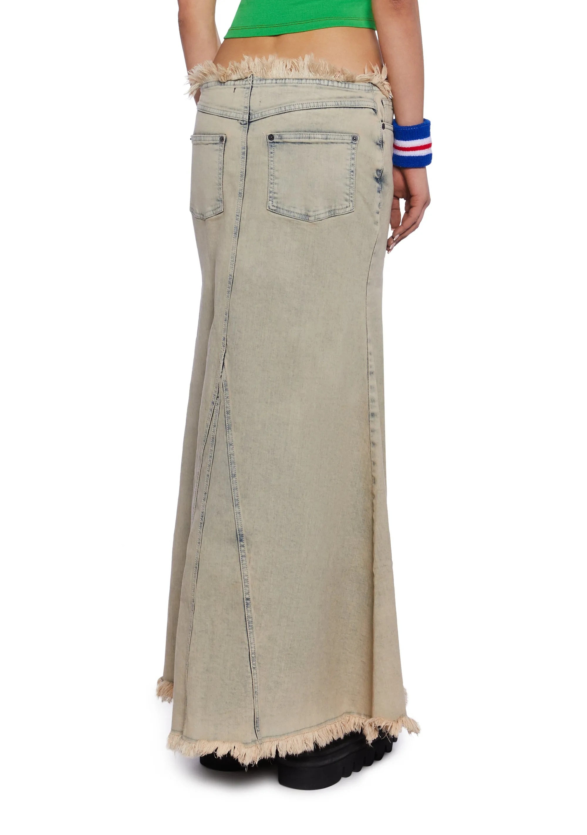 Dolly Denim Maxi Skirt