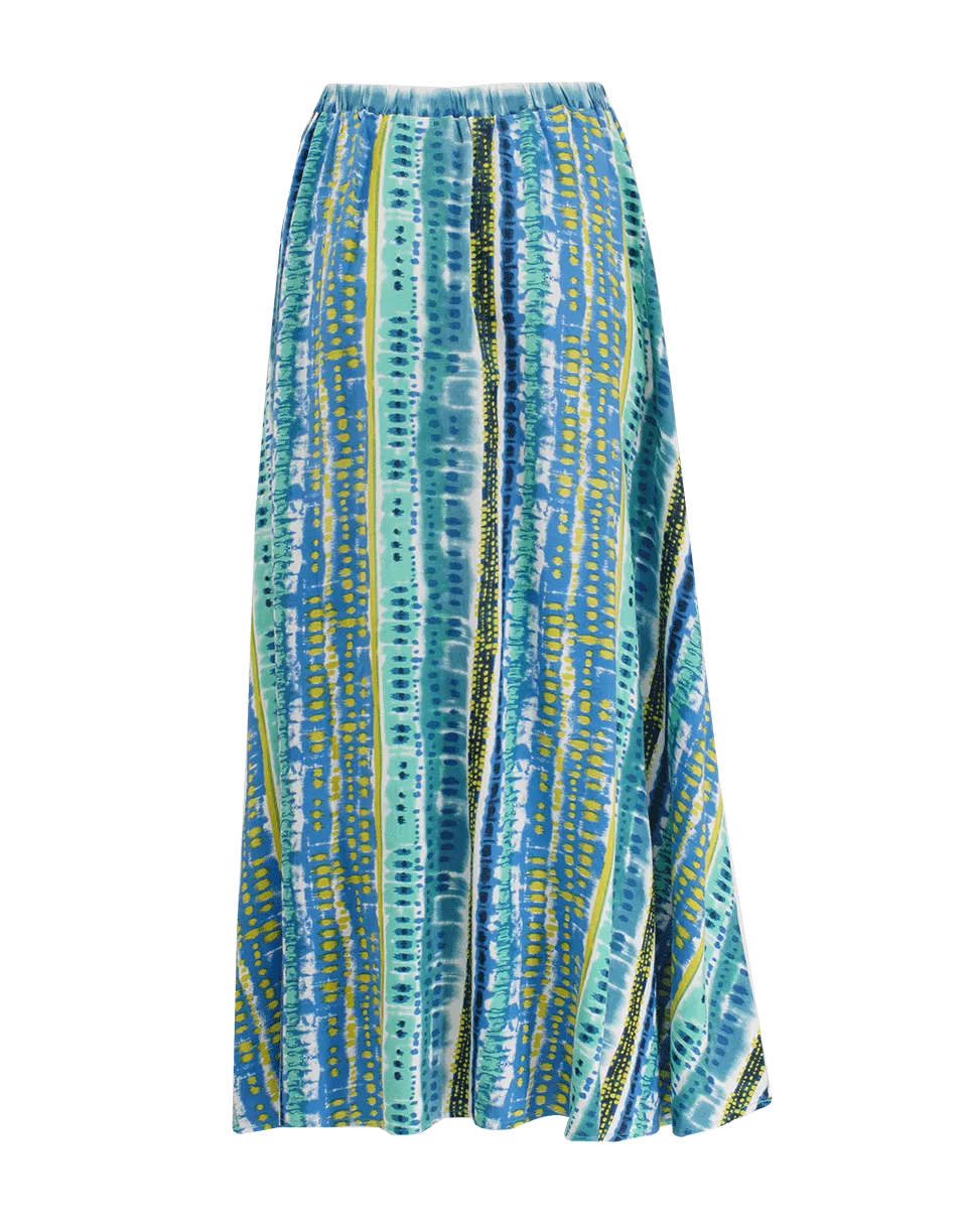 Drawstring Waist Maxi Skirt