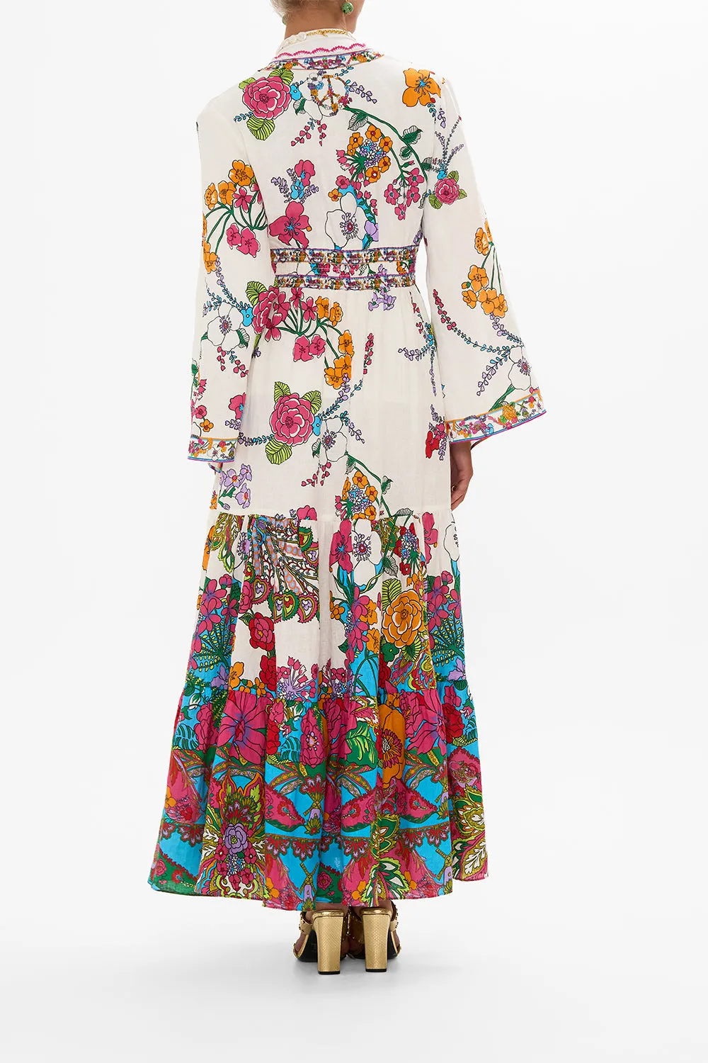 DRESS WITH TIERED SKIRT COSMIC PRAIRIE