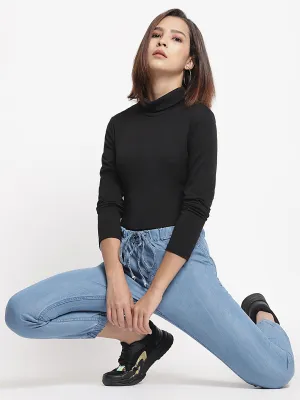 Elasticated Blue Denim Joggers