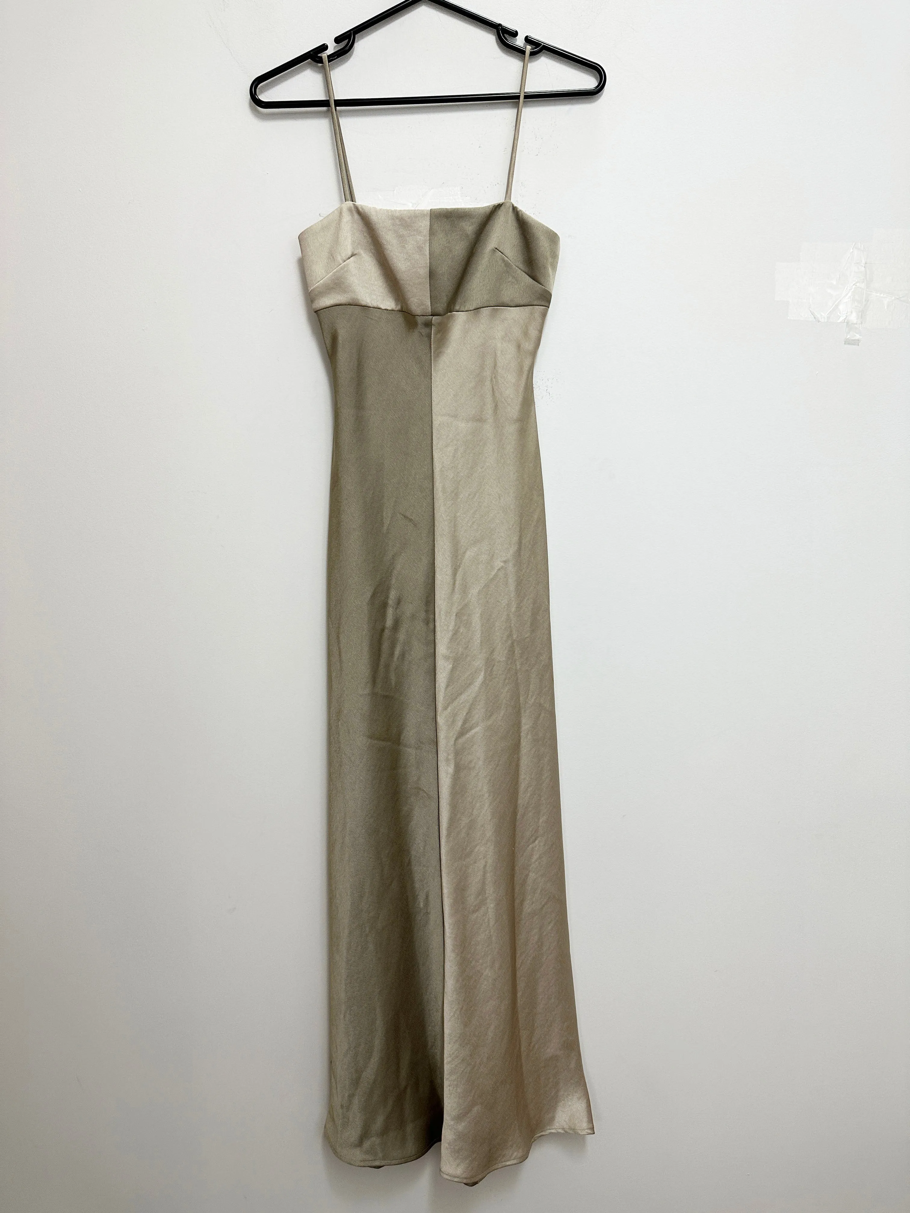 Felix Satin Maxi Dress in Stone Multi