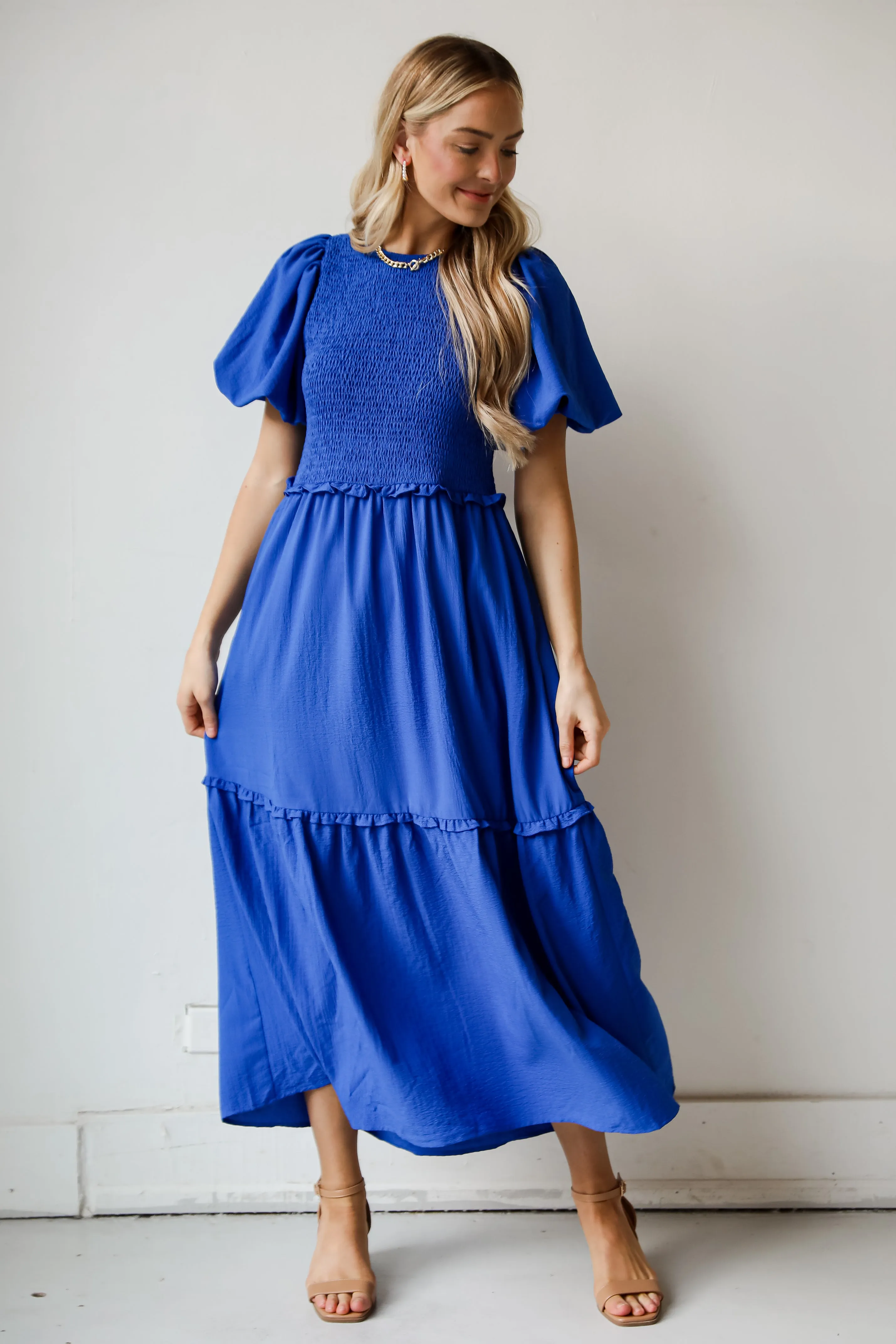 FINAL SALE - Exceptional Sight Blue Maxi Dress