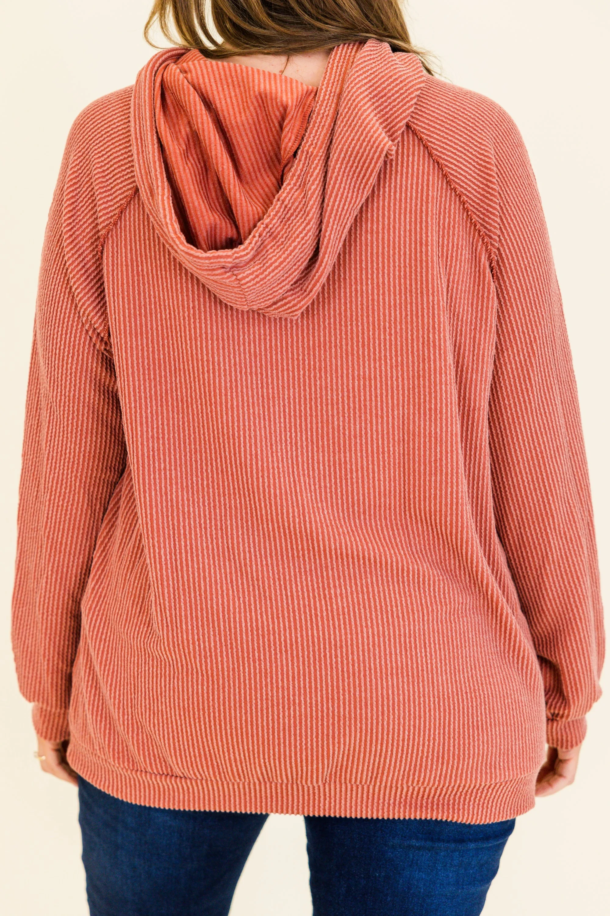 Fireside Cozy Hoodie, Dark Cinnamon
