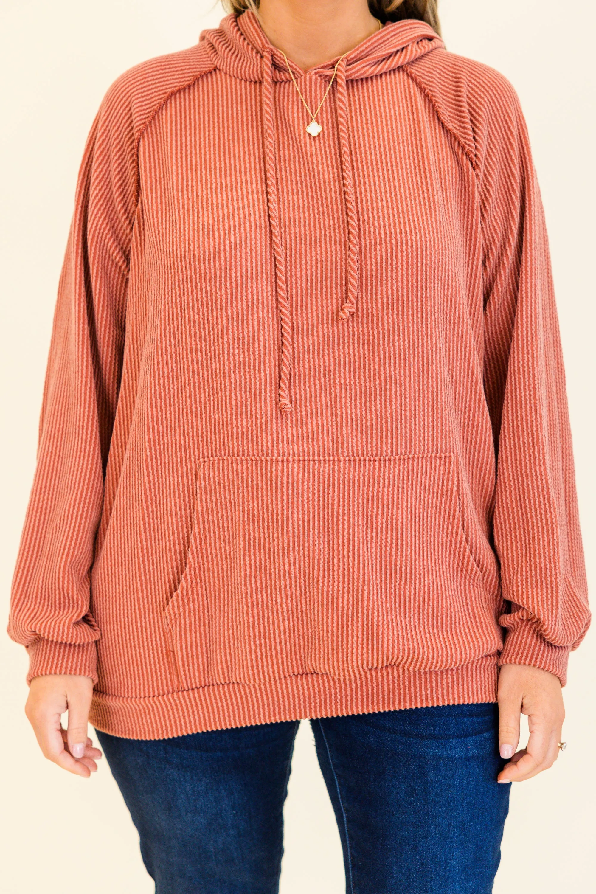 Fireside Cozy Hoodie, Dark Cinnamon