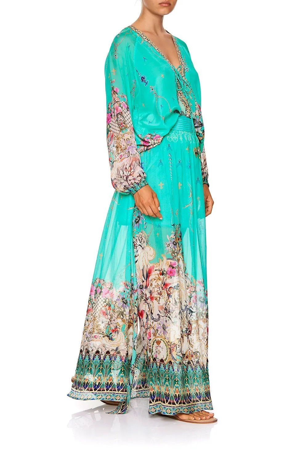 FLORAISON SKIRT WITH PINTUCK WITH BAND