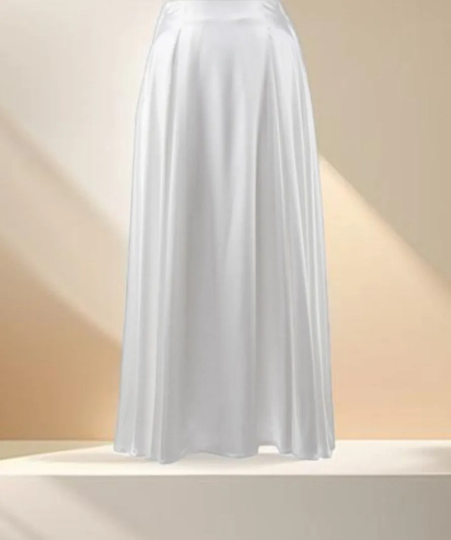 Flowing Satin Maxi Skirt