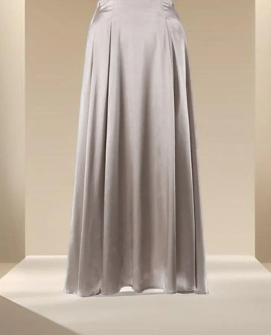 Flowing Satin Maxi Skirt