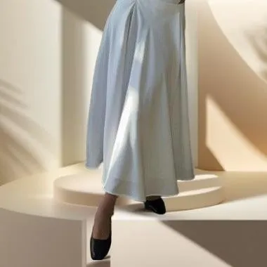Flowing Satin Maxi Skirt