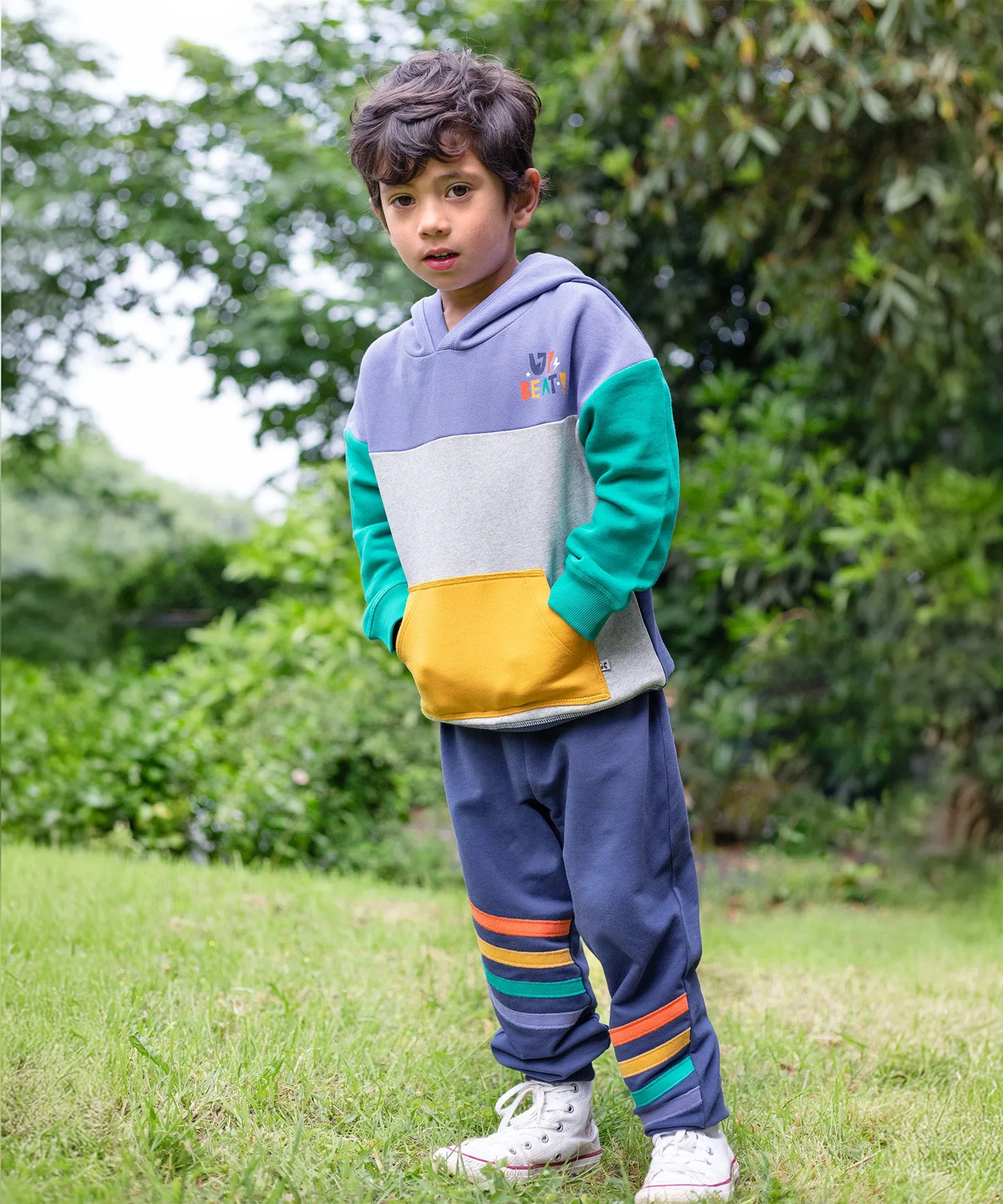 Frugi Perrin Parsnip Jogger - Navy Blue/Stripe