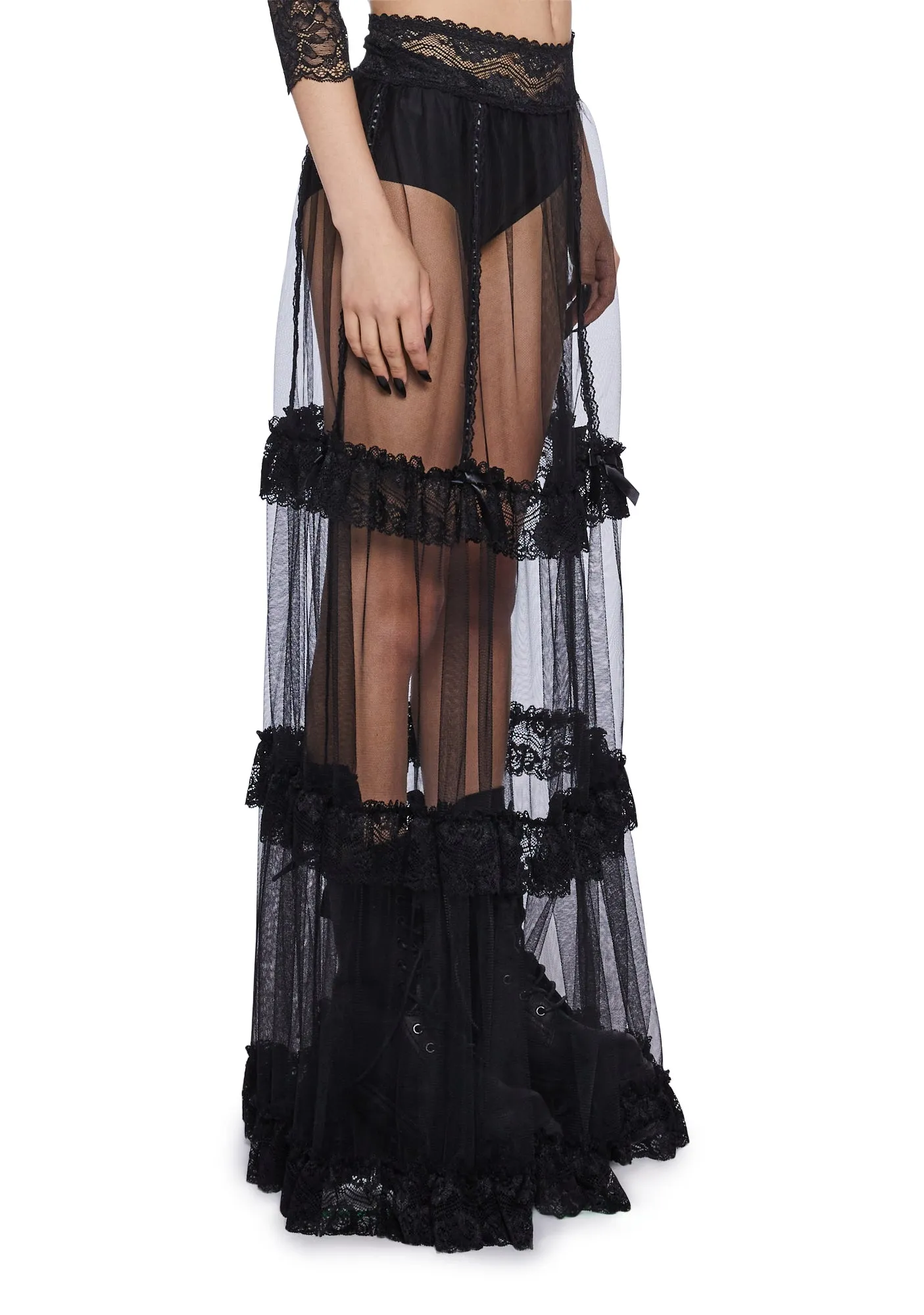 Graveyard Glam Maxi Skirt