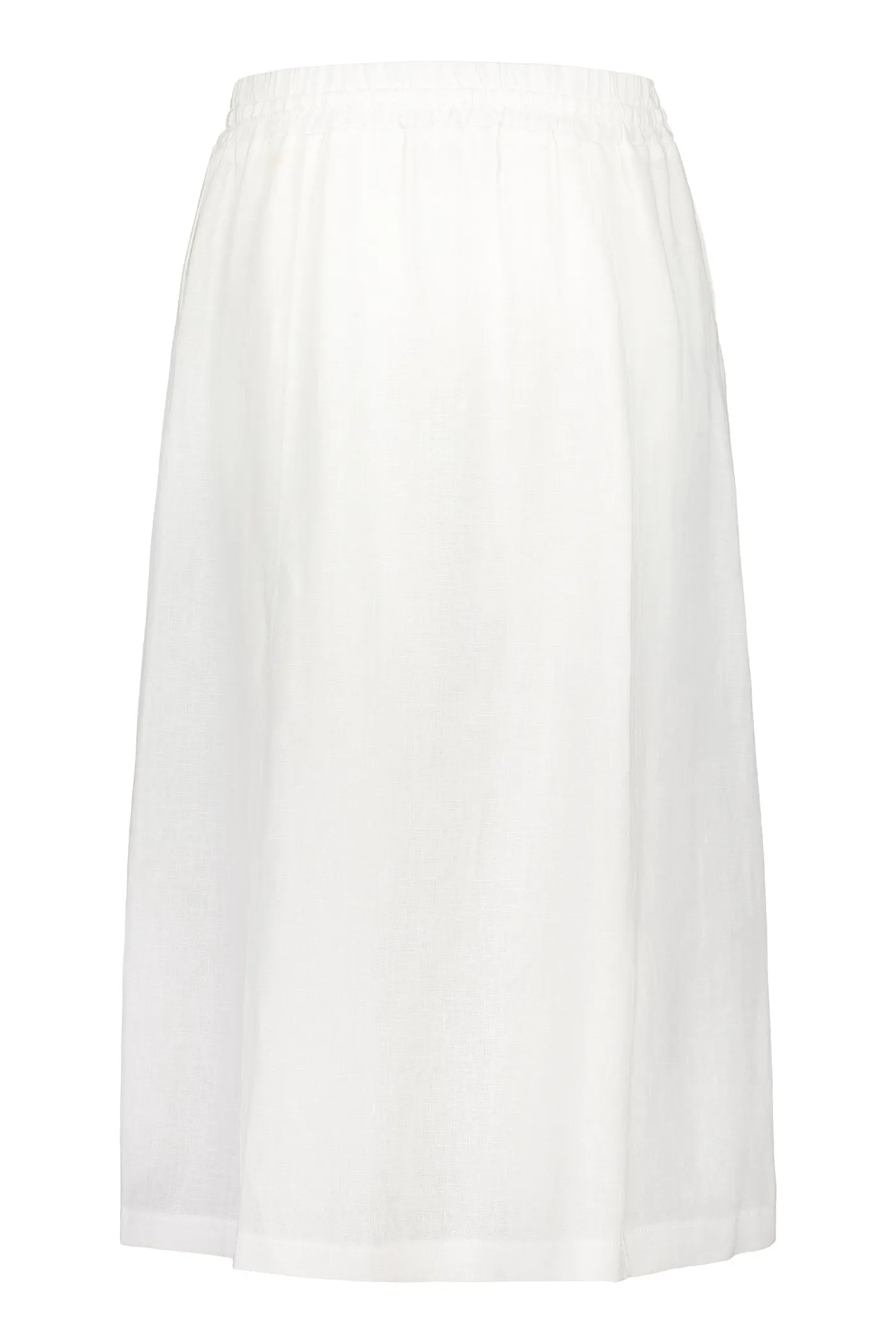 Greta Linen Skirt White