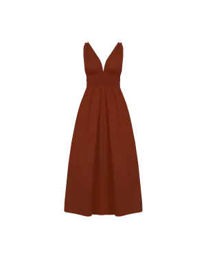 HERO MAXI DRESS CHOCOLATE