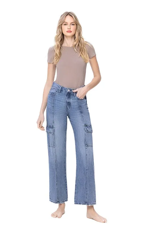 High Rise Dad Cargo Jeans