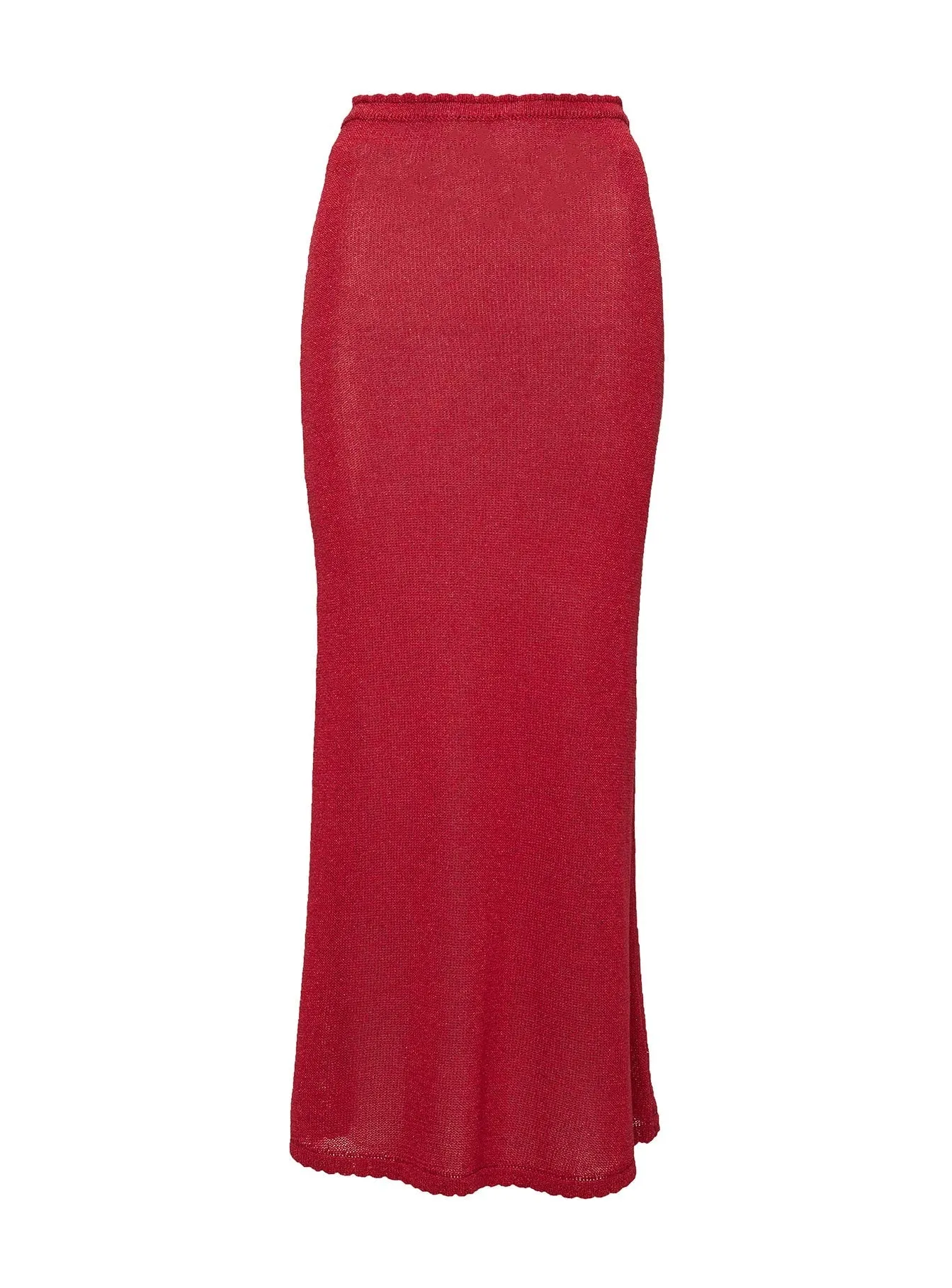 Hugs & Kisses Knit Maxi Skirt Red