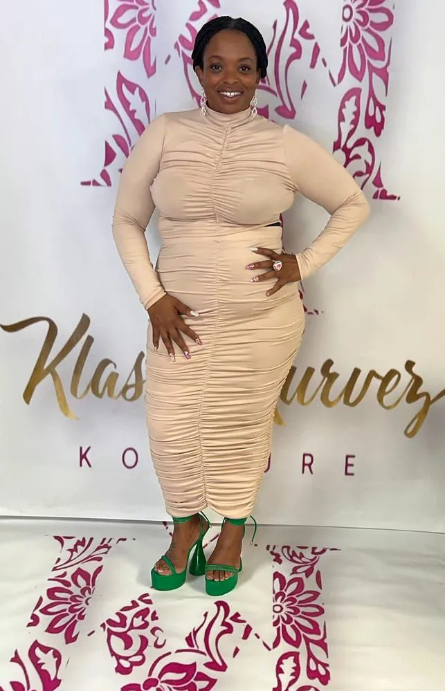 JELLZ GODDESS  PLUS MAXI RUCHED SKIRT SET