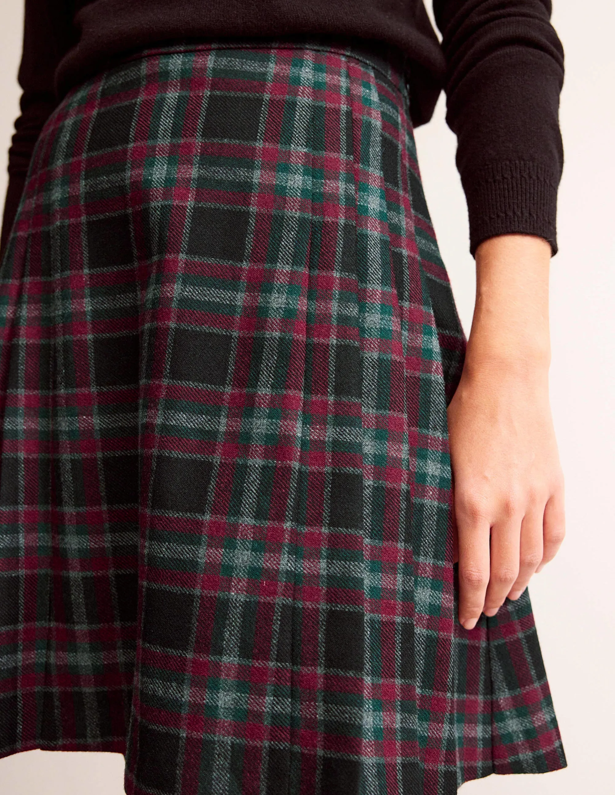 Kilt Mini Skirt-Alice Check