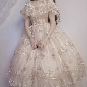 Lady Eletain      Dress Kawaii Academia Y2K Cottagecore Coquette Fairycore Dollette Princesscore