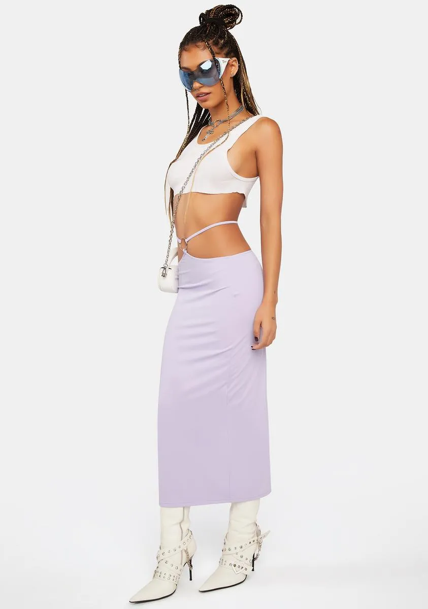 Lavender O-Ring Maxi Skirt