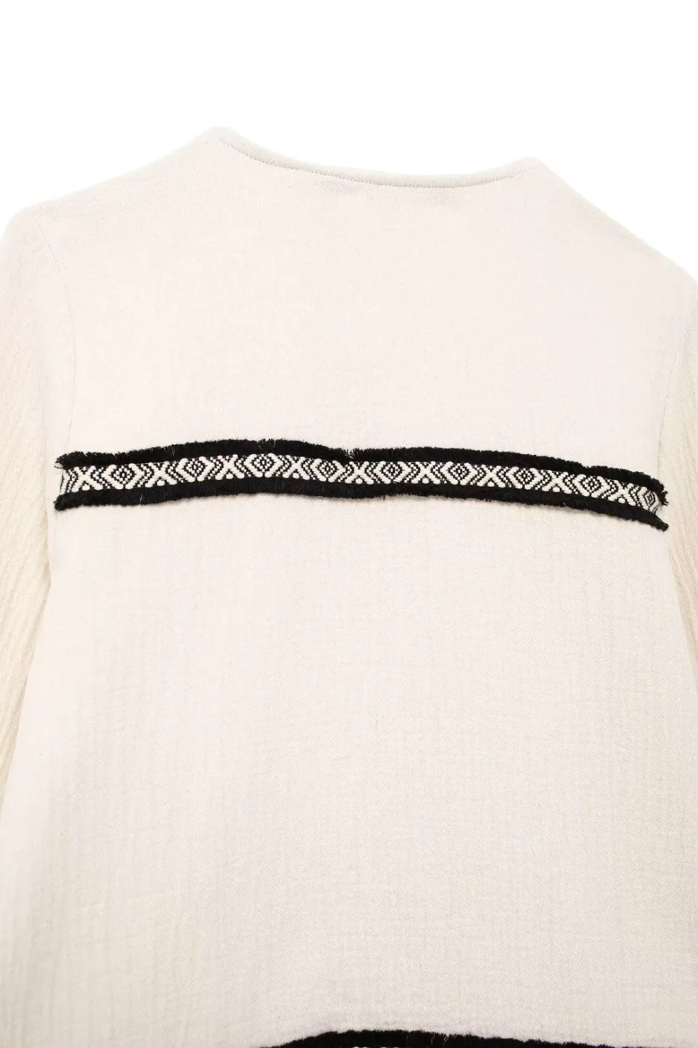 ‘Leah’ Tassel Trim Jacket Coat