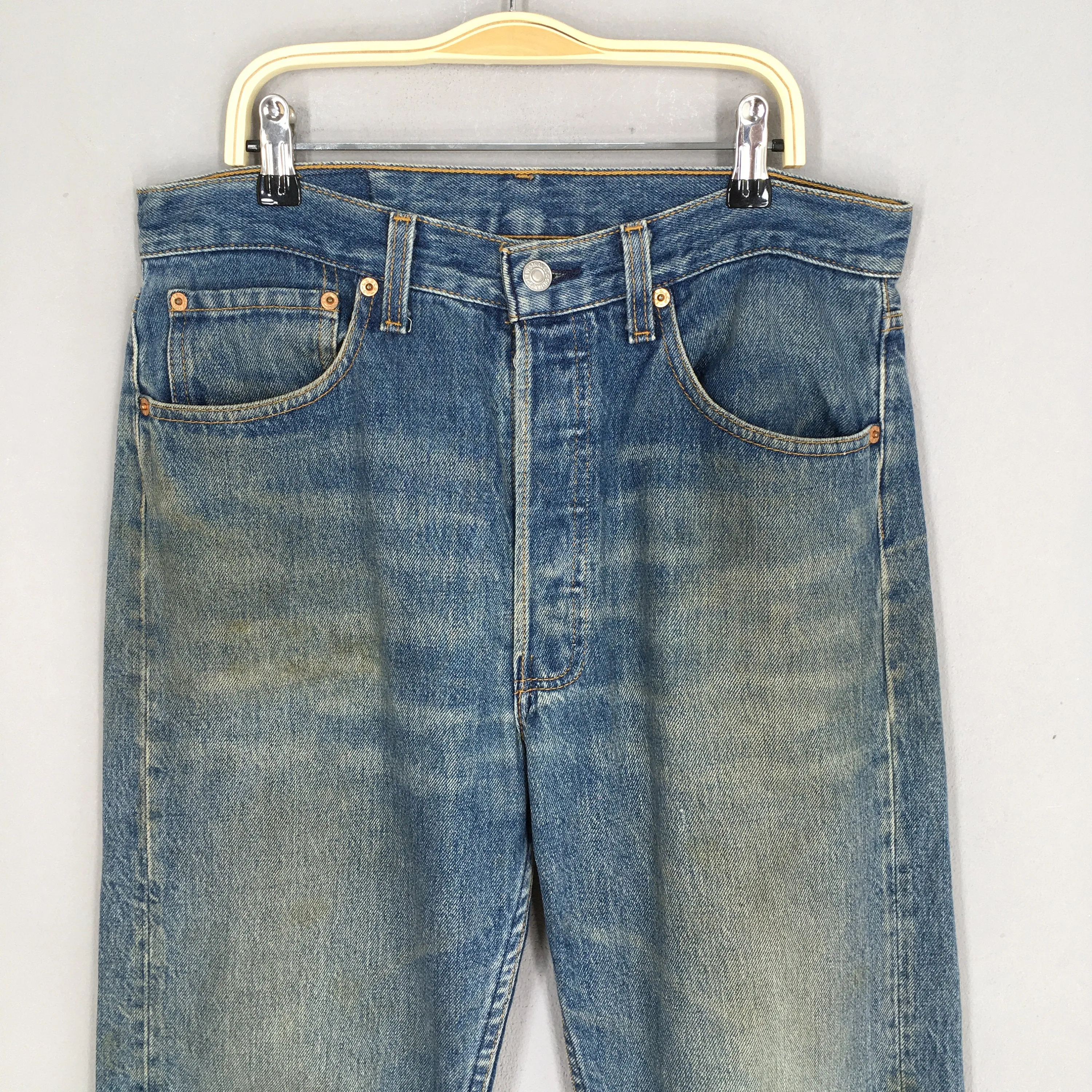 Levi's 501 Faded Dirty Stonewash Jeans Size 31x33