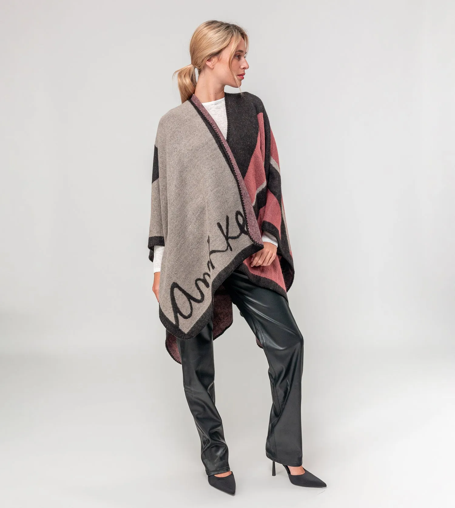 Light printed poncho