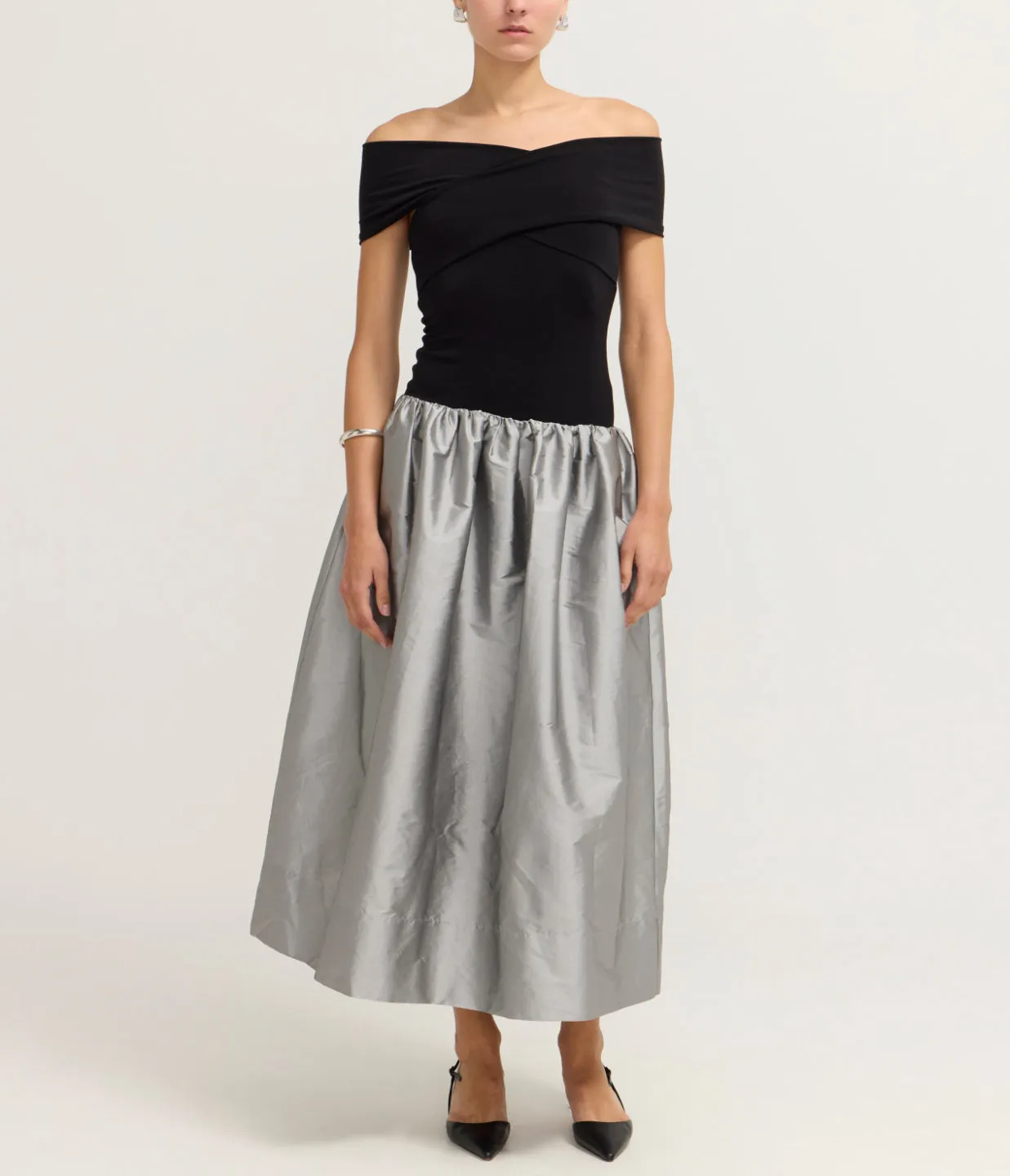 Lorraine Maxi Dress in Silver