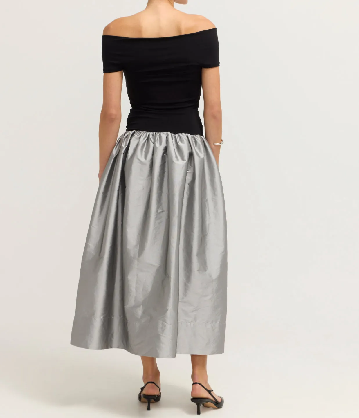 Lorraine Maxi Dress in Silver