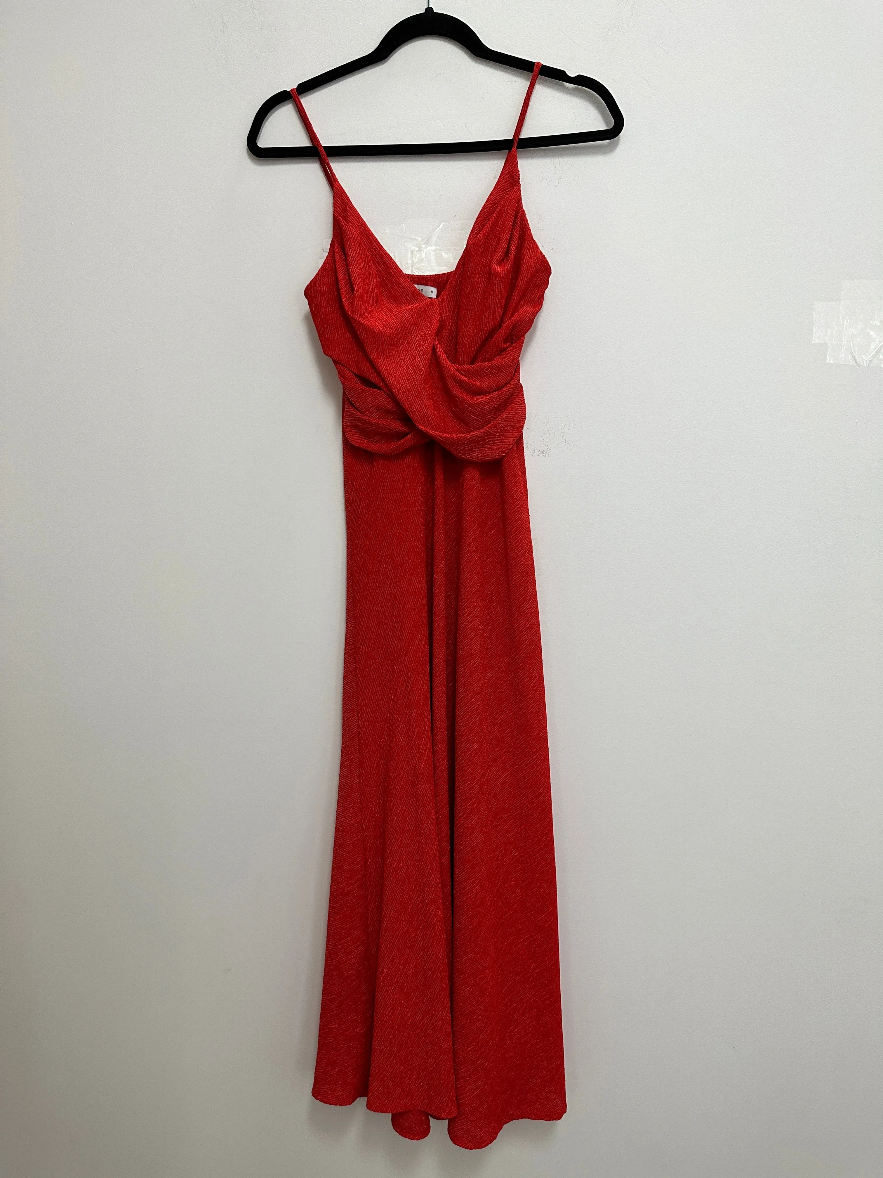 Manhattan Dress Cross Front Maxi Dress in Red