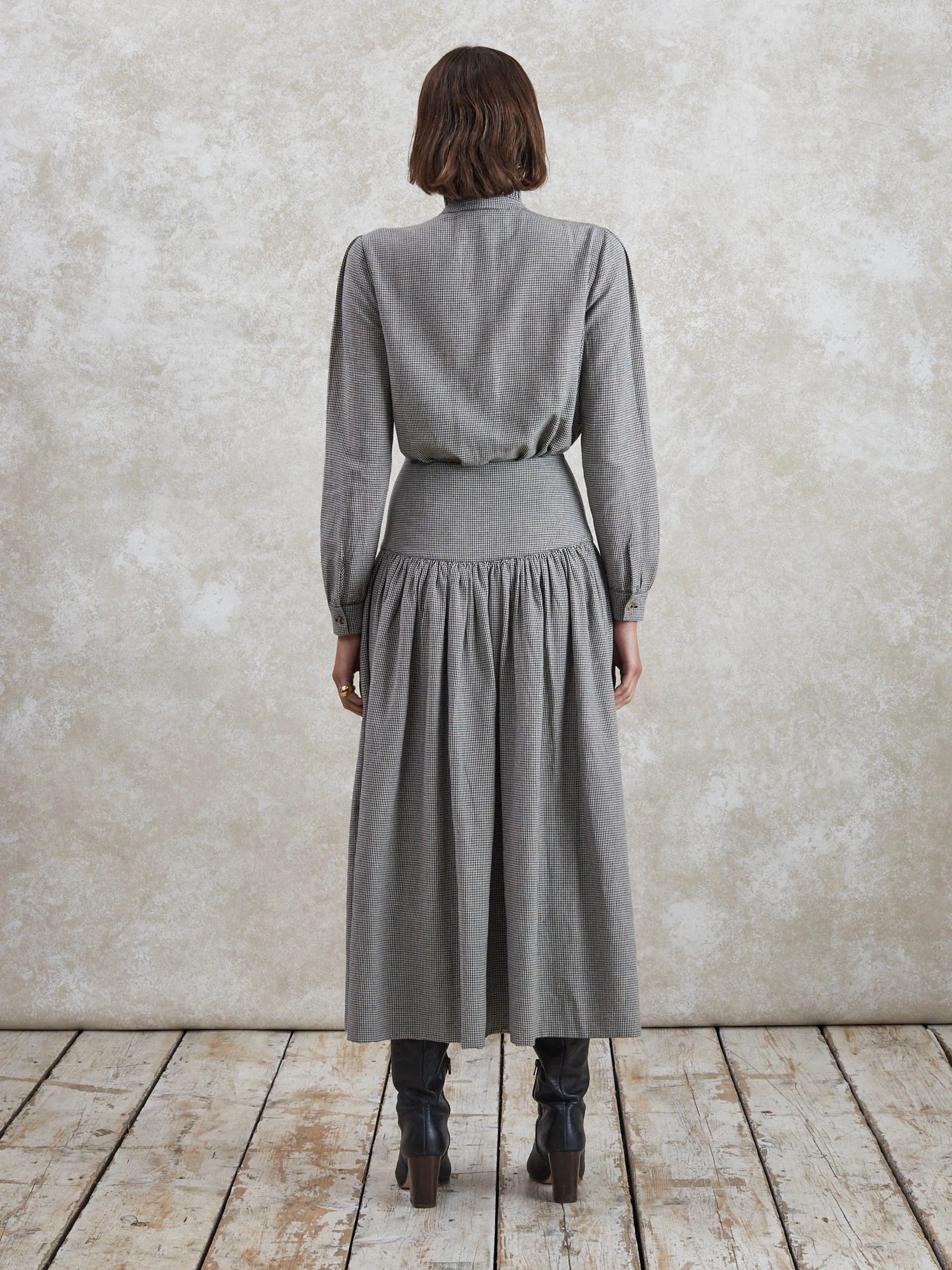 Maud woven check skirt