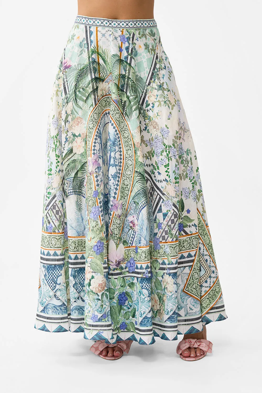 MAXI CIRCLE SKIRT JARDIM PARTY