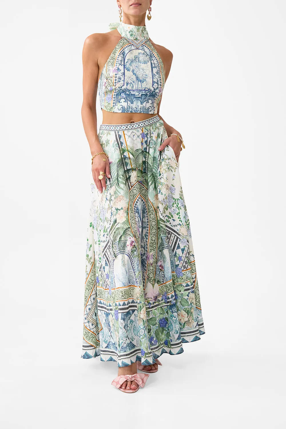 MAXI CIRCLE SKIRT JARDIM PARTY