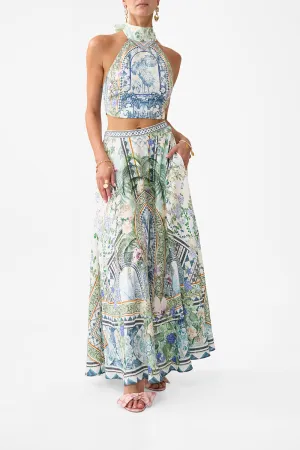 MAXI CIRCLE SKIRT JARDIM PARTY