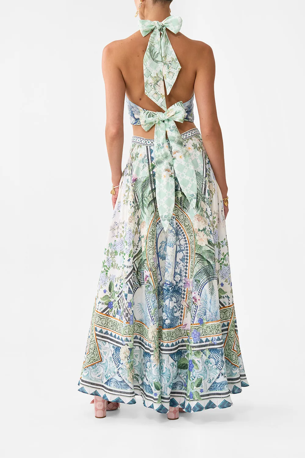 MAXI CIRCLE SKIRT JARDIM PARTY