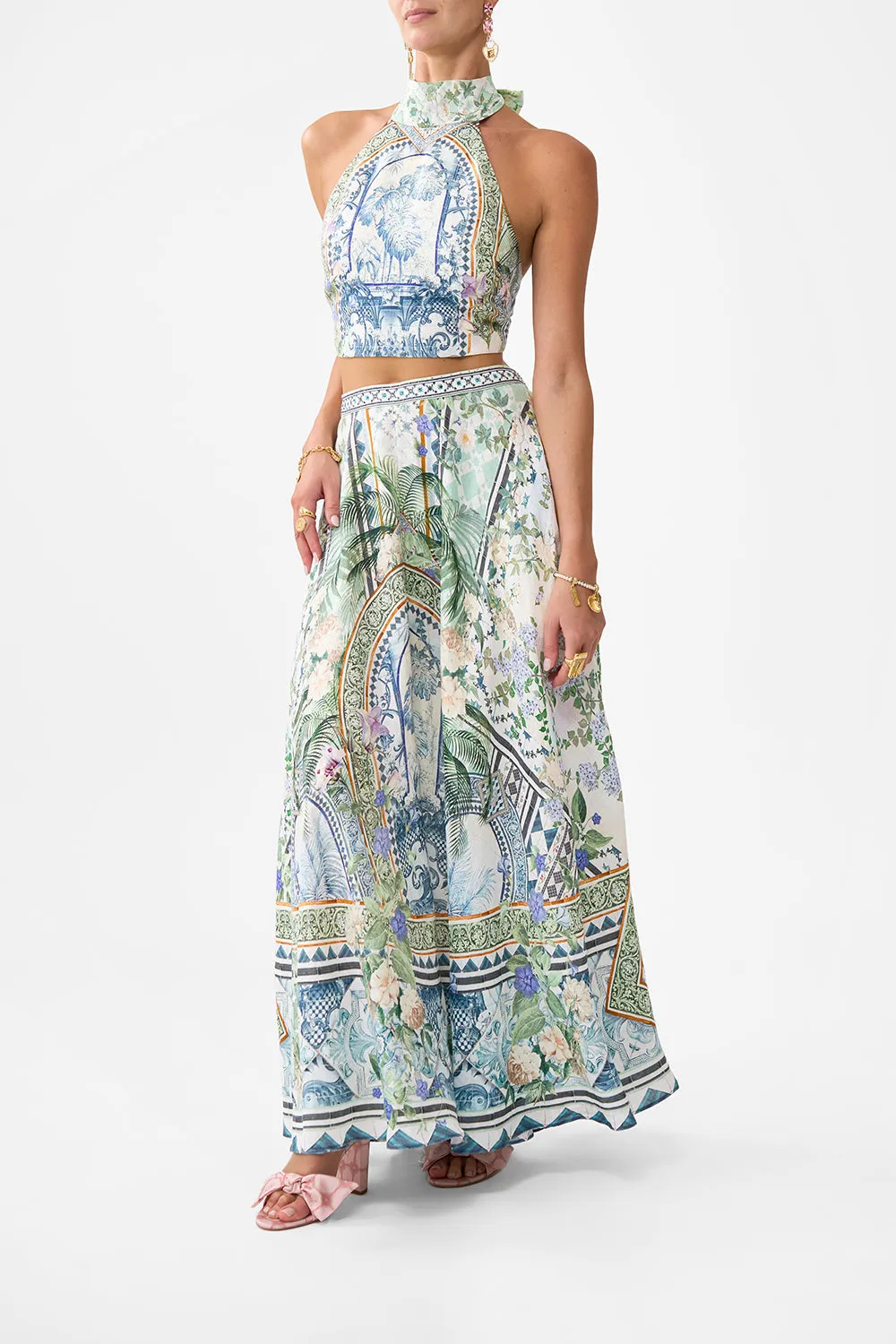 MAXI CIRCLE SKIRT JARDIM PARTY