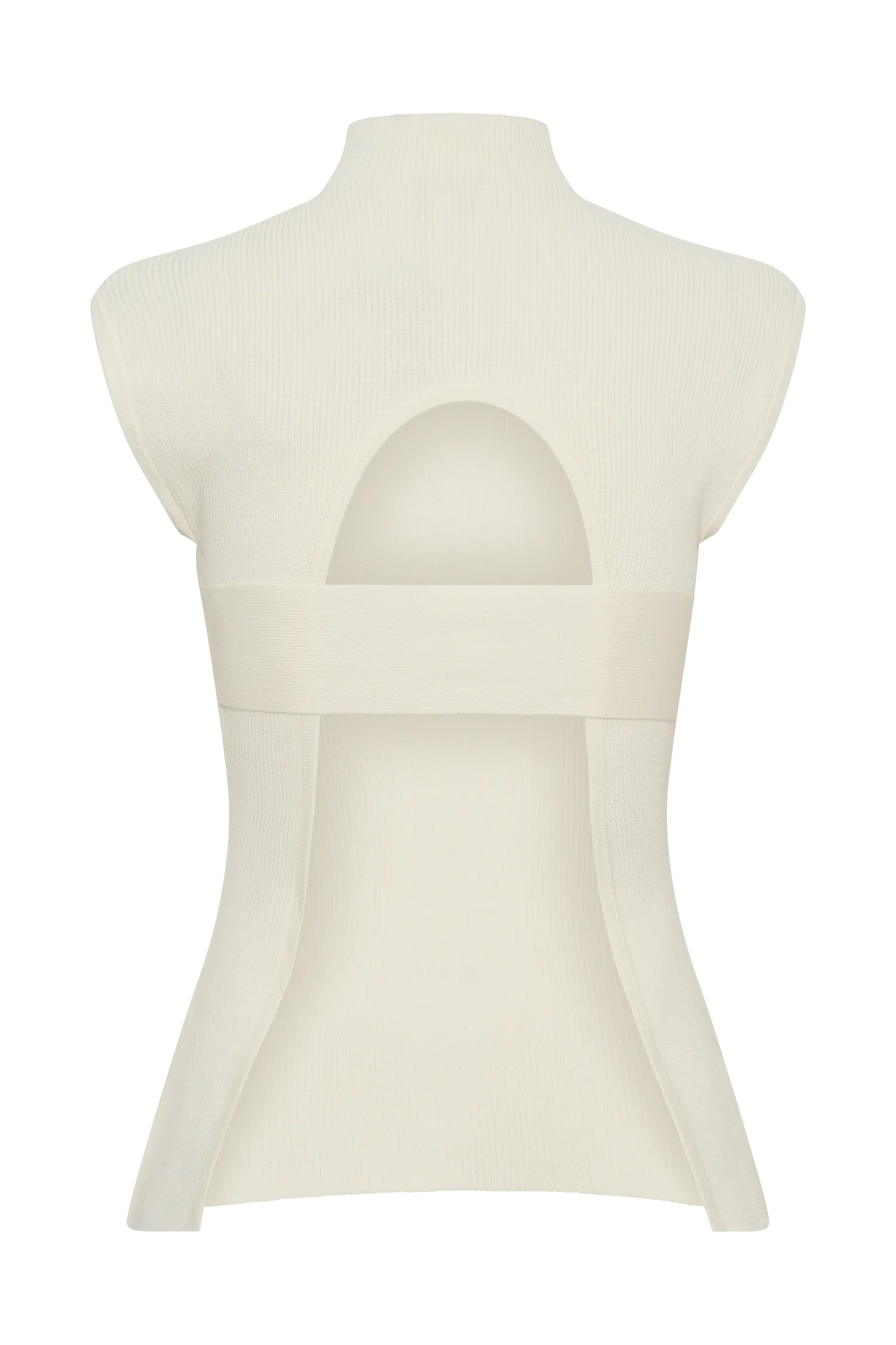 Maxine Knit Open Back Top - Ivory