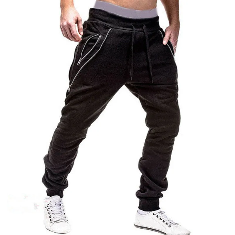 Men's Casual Joggers With Zipped Pockets