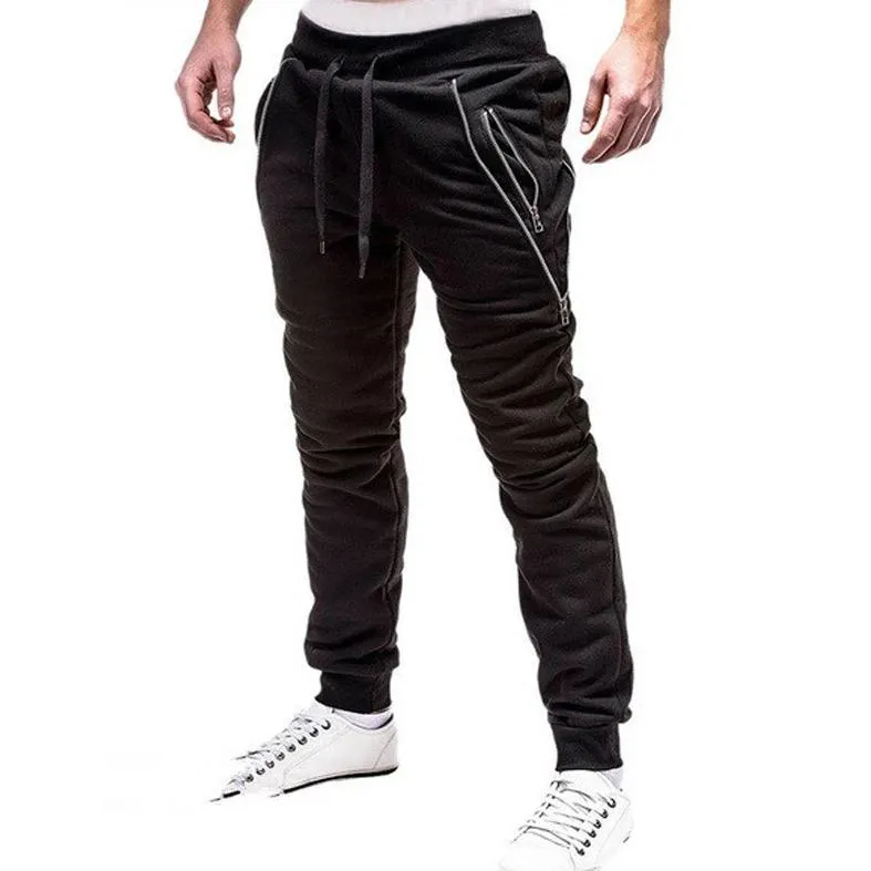 Men's Casual Joggers With Zipped Pockets