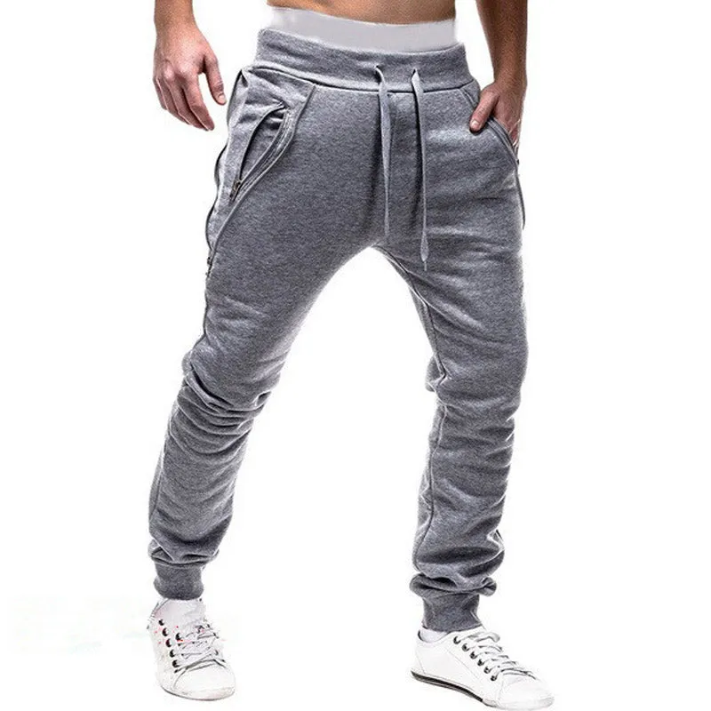 Men's Casual Joggers With Zipped Pockets