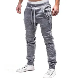 Men's Casual Joggers With Zipped Pockets