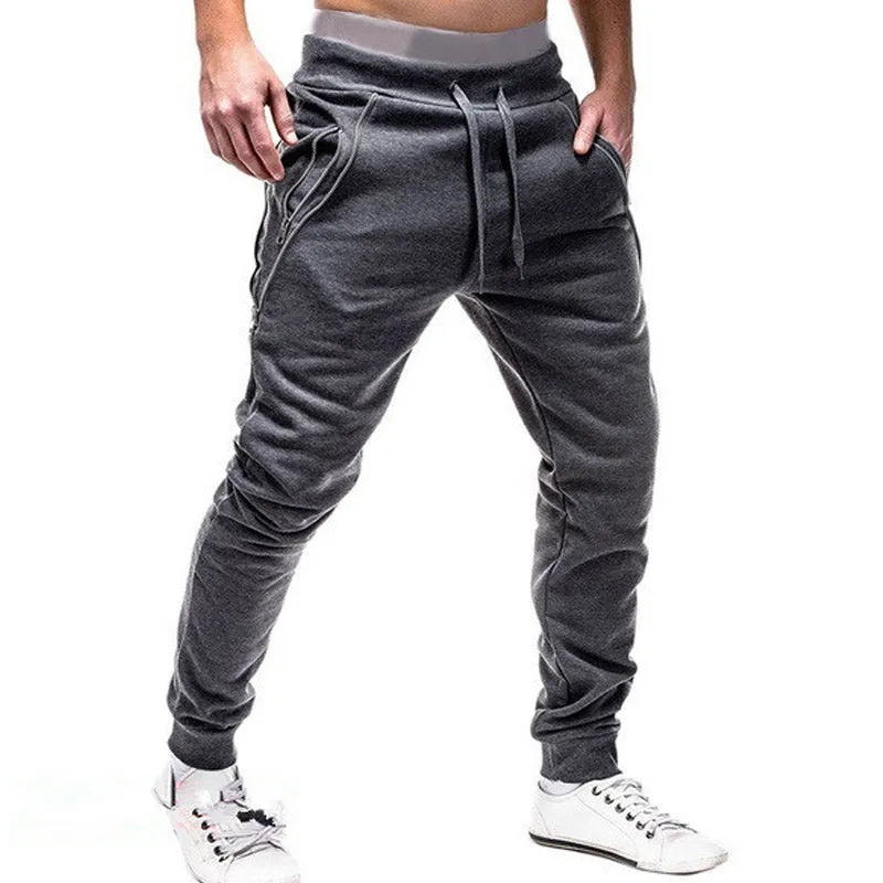 Men's Casual Joggers With Zipped Pockets
