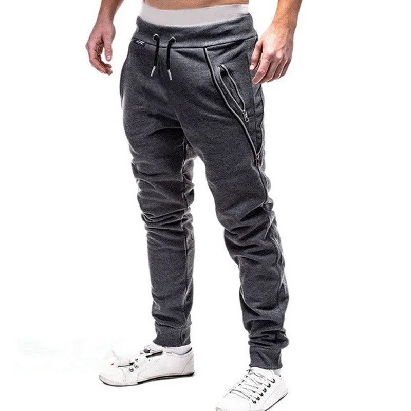 Men's Casual Joggers With Zipped Pockets