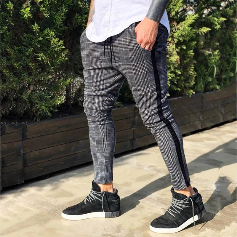 Men's Casual Plaid Sweatpants