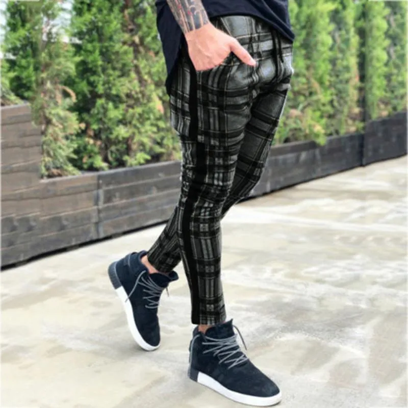 Men's Casual Plaid Sweatpants
