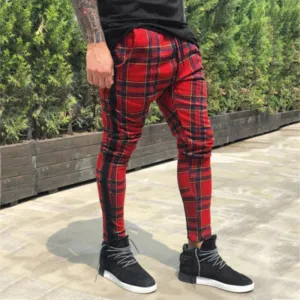 Men's Casual Plaid Sweatpants
