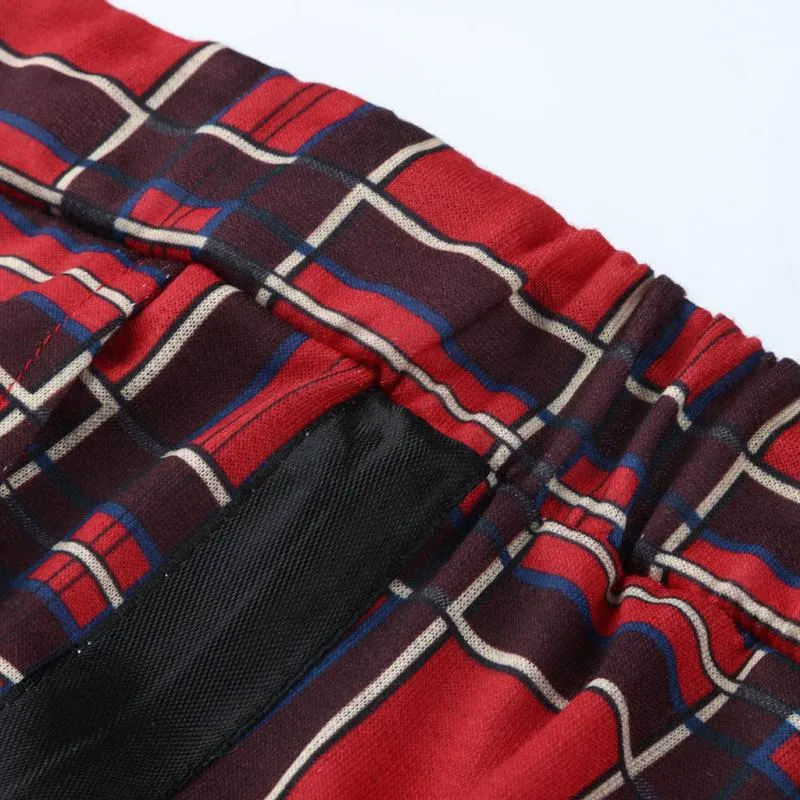 Men's Casual Plaid Sweatpants