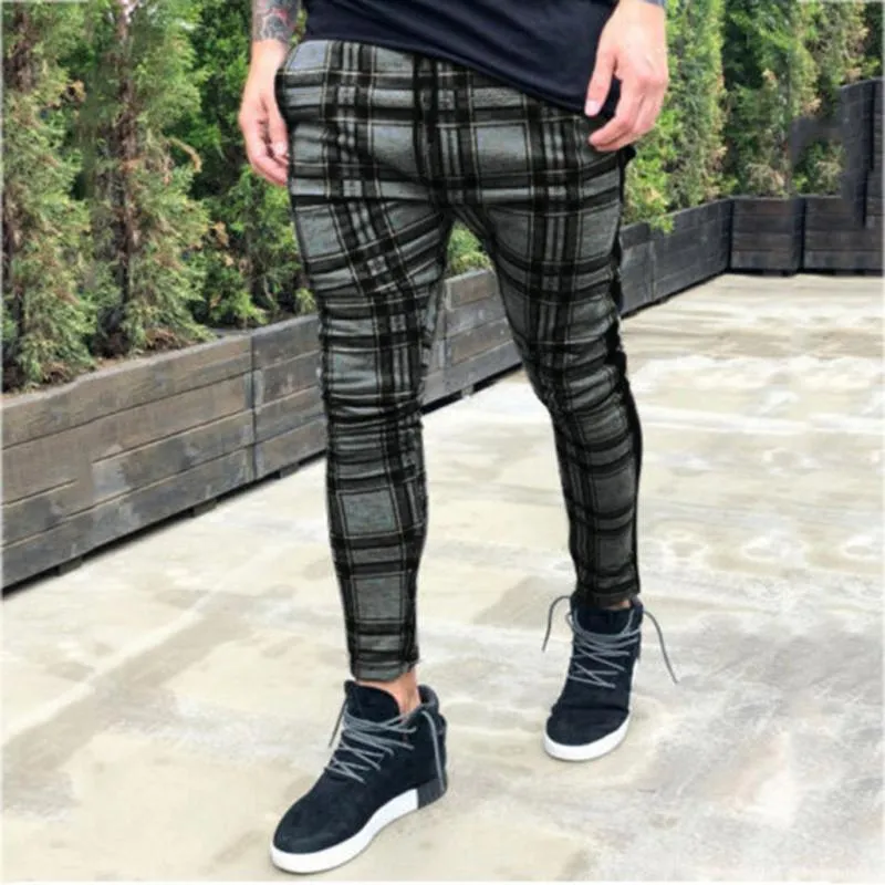Men's Casual Plaid Sweatpants