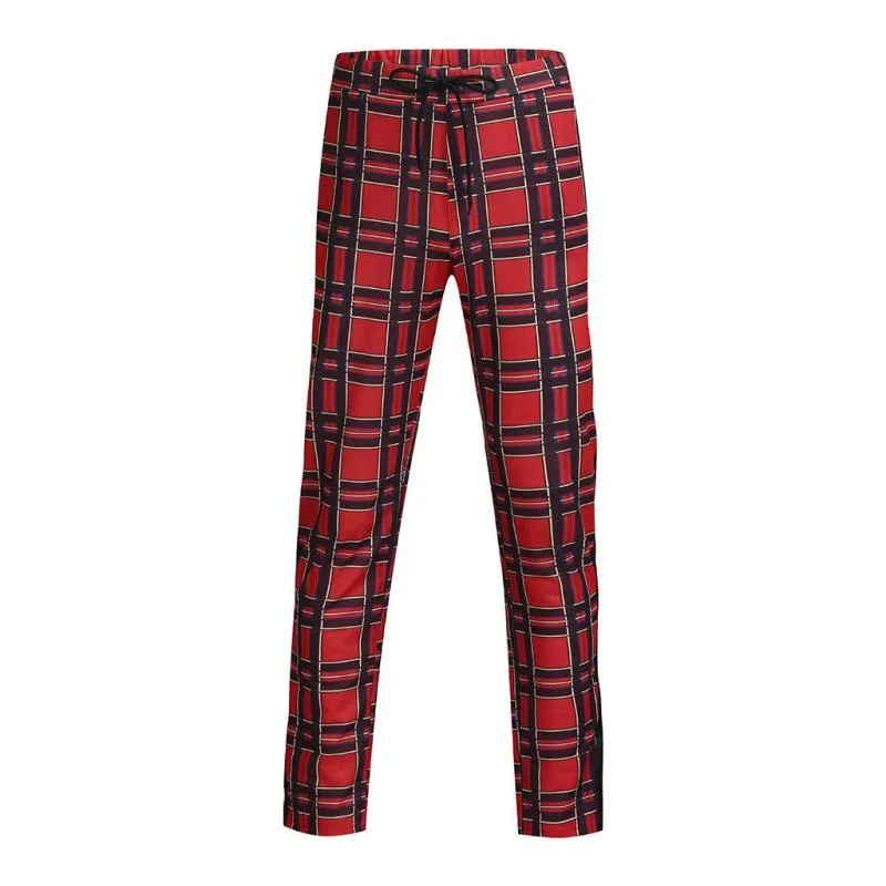 Men's Casual Plaid Sweatpants